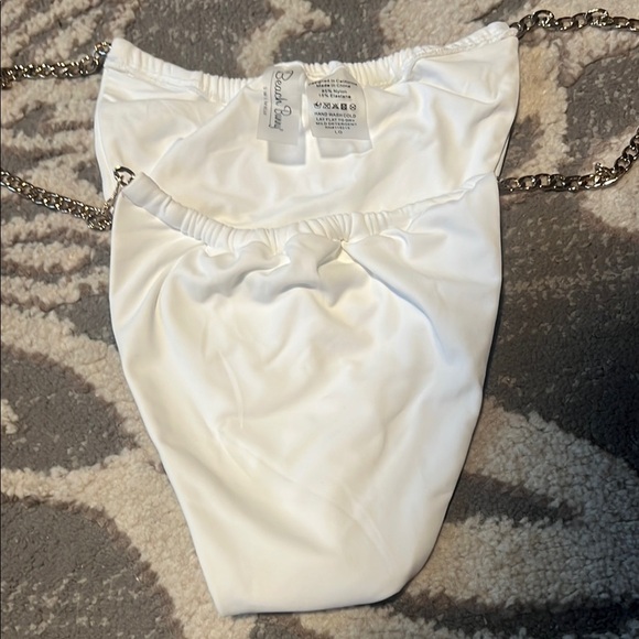 Beach Bunny White Bikini Bottom with Chain Detail - Picture 5 of 6